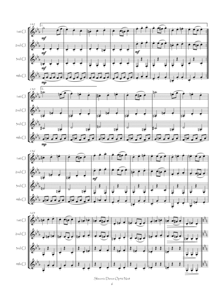 Slavonic Dance Op46 No8 for Clarinet Quartet image number null