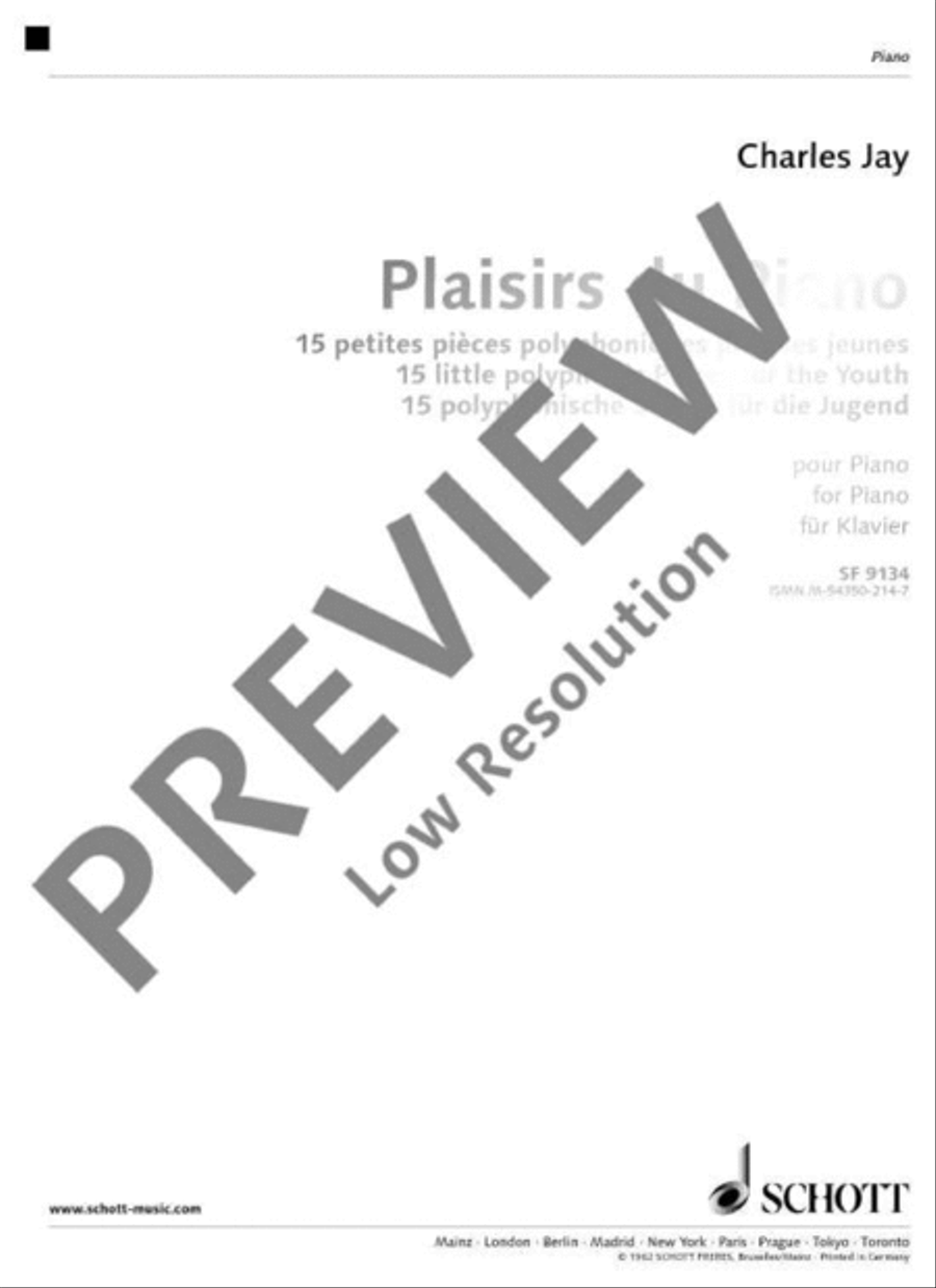 Plaisirs du Piano Piano Solo scores gallery preview page 2