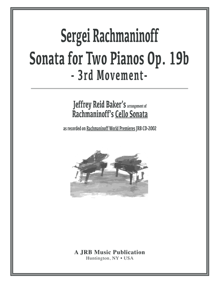 Rachmaninoff/Baker - Sonata for Two Pianos in G Minor: 3rd Movement image number null