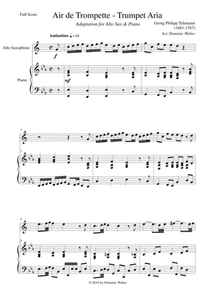 Georg Philipp Telemann - Air de Trompette / Trumpet Aria for Alto Saxophone & Piano
