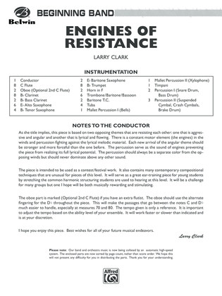 Book cover for Engines of Resistance: Score