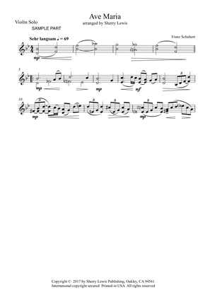Book cover for Ave Maria - Schubert- SOLO VIOLIN (for violin solo))