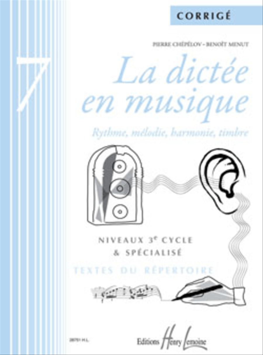 La dictee en musique - Volume 7 - corrige Score scores gallery preview page 1