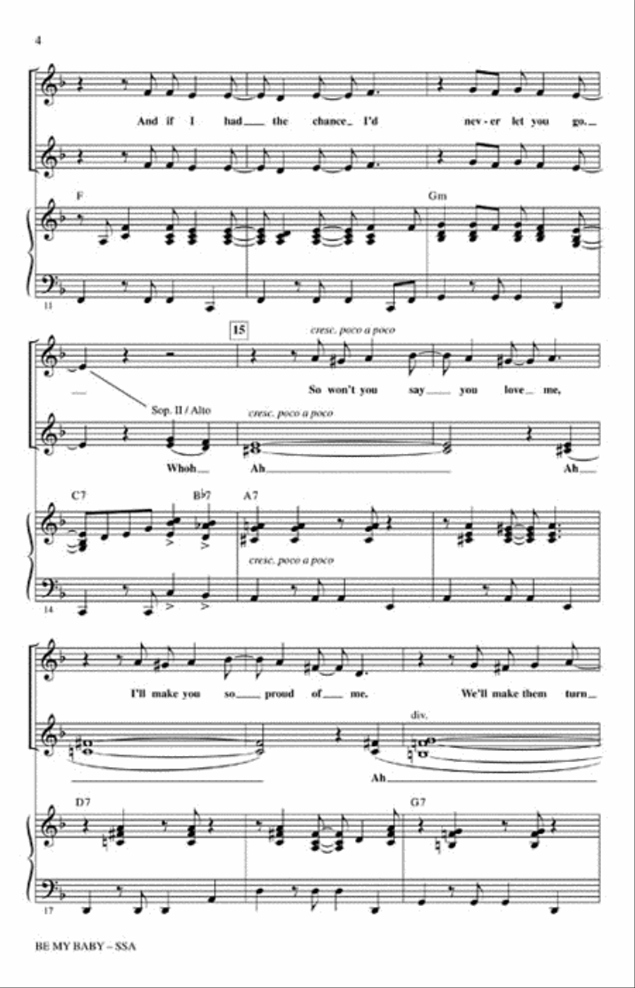 Be My Baby SSA scores gallery preview page 2