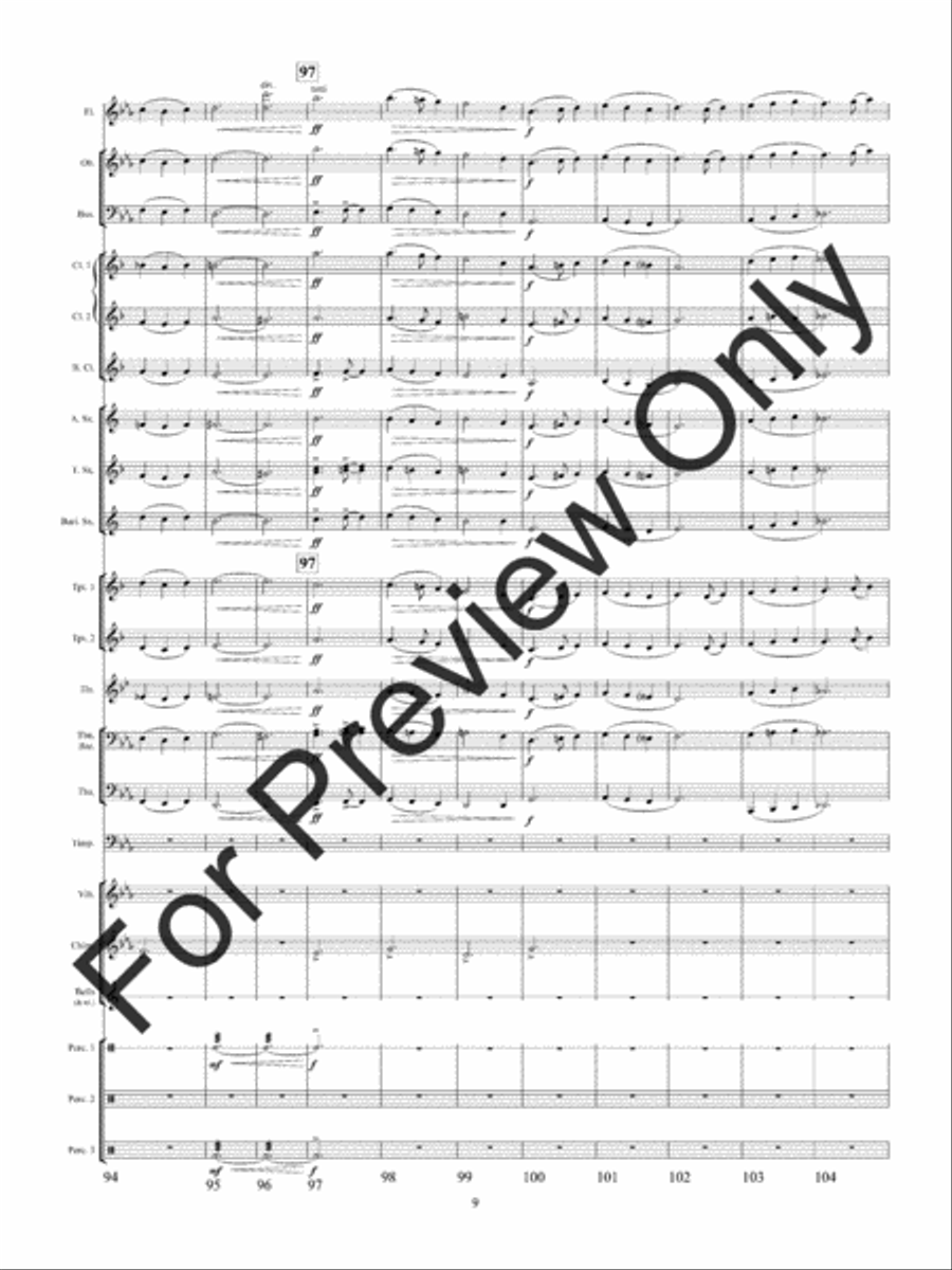 The Legend Of Greensleeves (Score) Concert Band scores gallery preview page 12