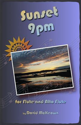 Book cover for Sunset 9pm, for Flute and Alto Flute Duet