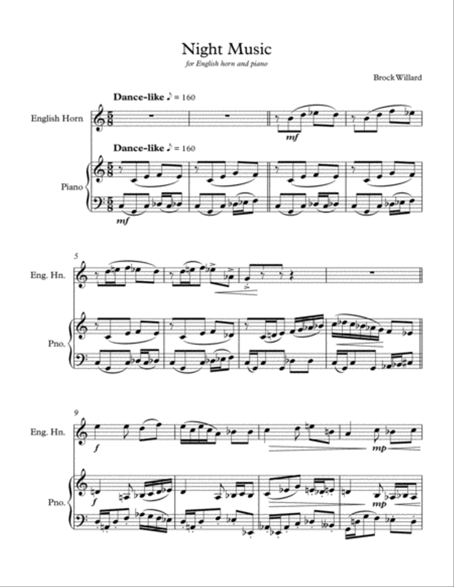 Night Music English Horn scores gallery preview page 2