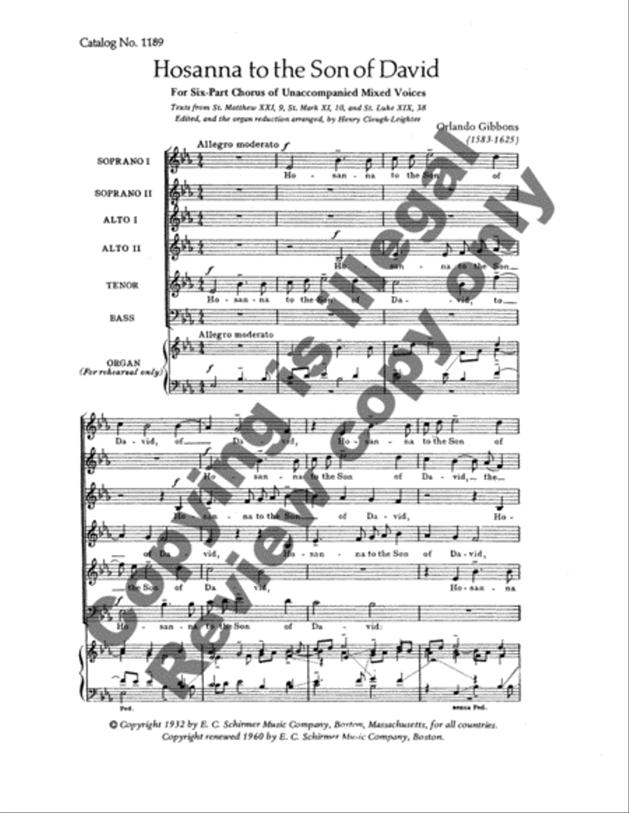 Hosanna to the Son of David SSAATB scores gallery preview page 8