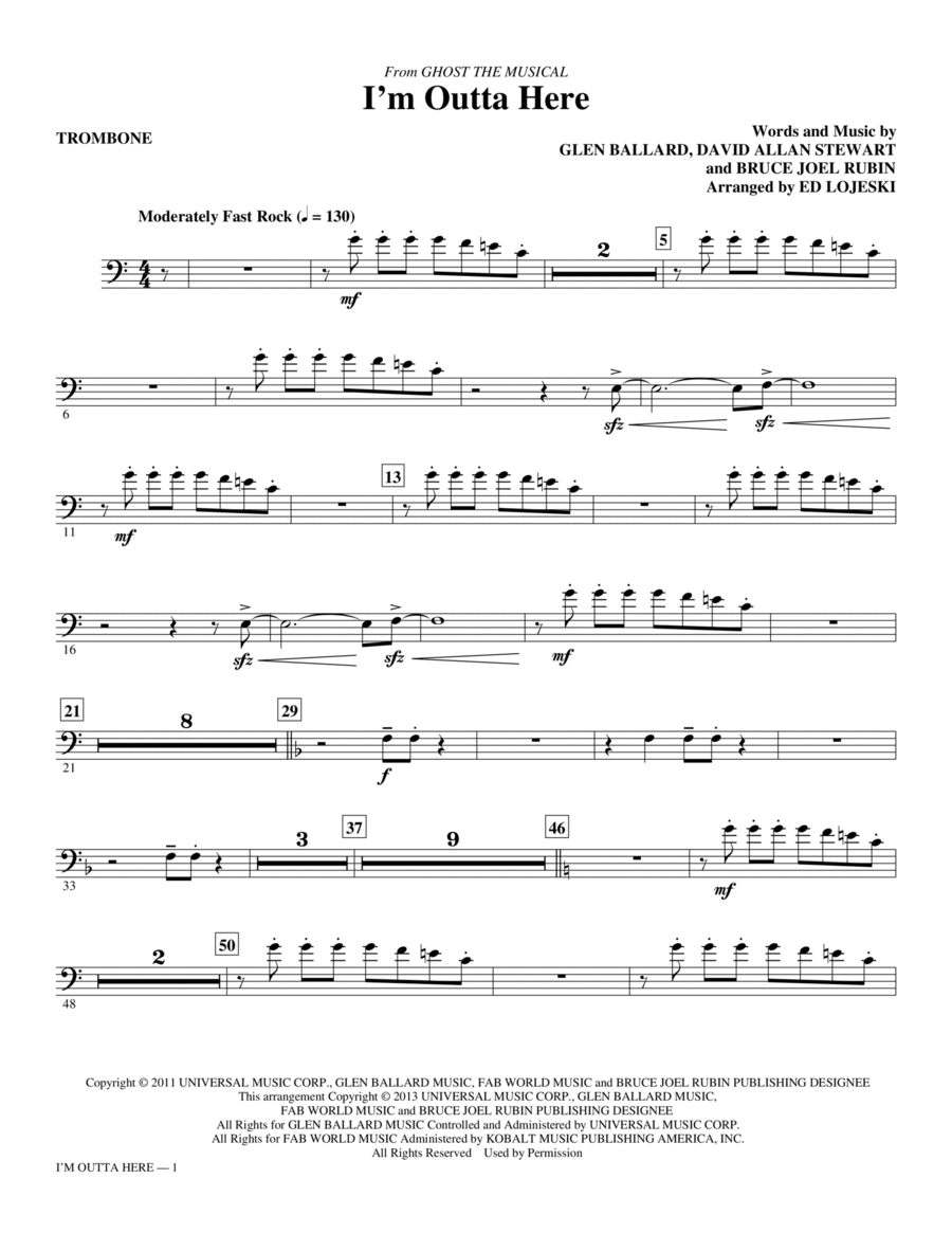 I'm Outta Here - Trombone Choir scores gallery preview page 1