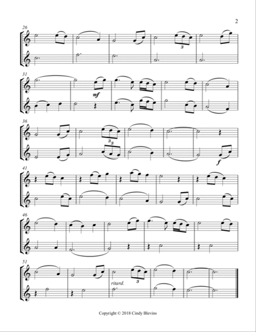 Amazing Grace, Violin Duet String Duet scores gallery preview page 3