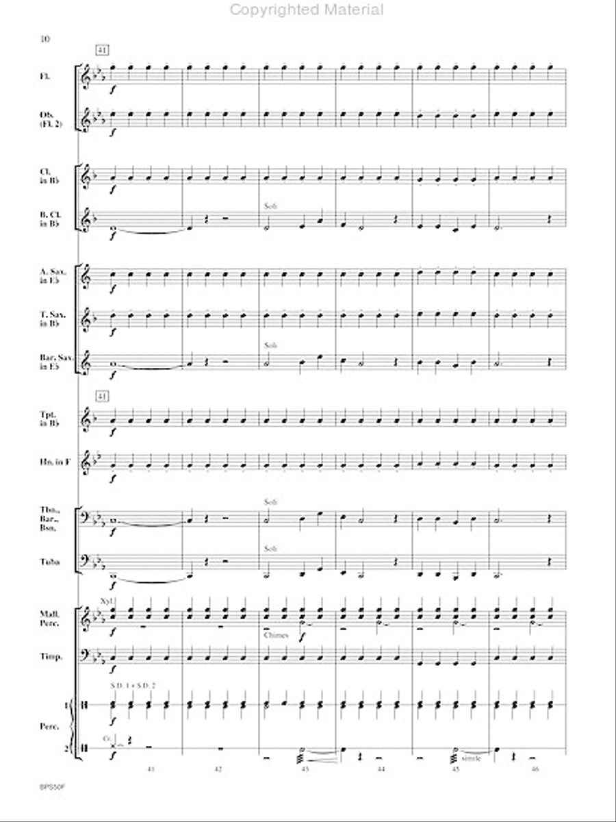 T-Rex (A Tone Poem for Band) Concert Band scores gallery preview page 11