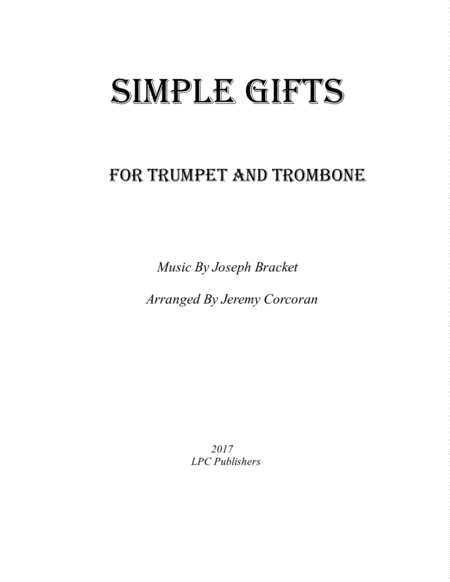 Simple Gifts for Trumpet and Trombone image number null