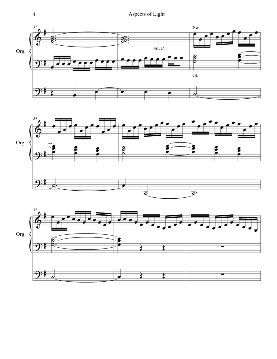 Aspects of Light (organ solo) by Brenda Portman Organ Solo scores gallery preview page 6