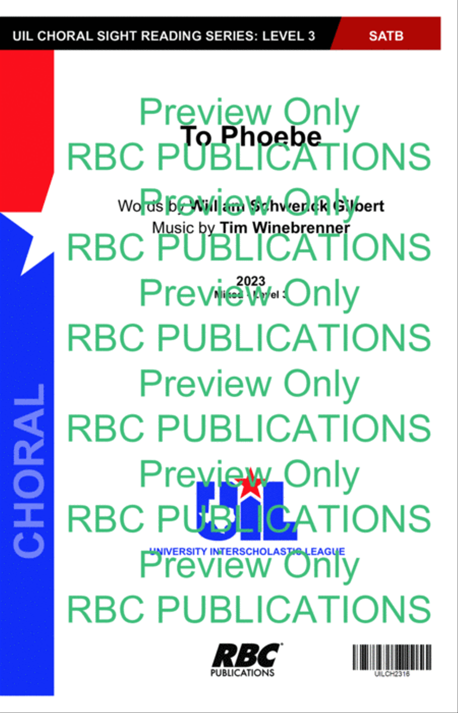 To Phoebe 4-Part scores gallery preview page 2