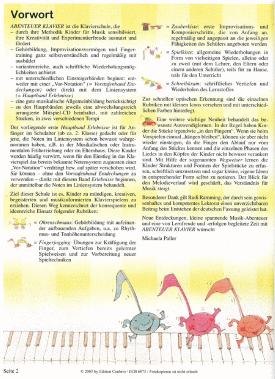 Abenteuer Klavier, Erlebnisse (1. Hauptband) Piano Solo scores gallery preview page 2