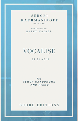 Book cover for Vocalise (Rachmaninoff) for Tenor Saxophone and Piano