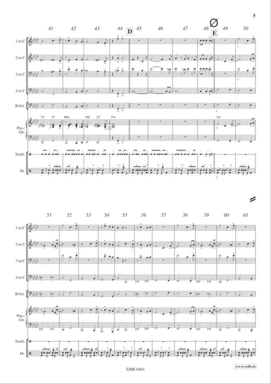 King's Blues March Concert Band scores gallery preview page 6