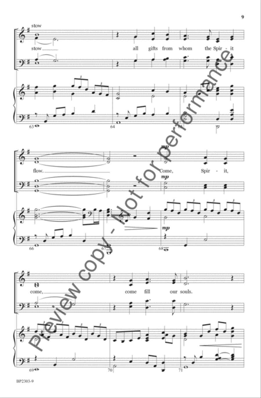 Come, Spirit, Come Come, Spirit, Come 4-Part scores gallery preview page 10