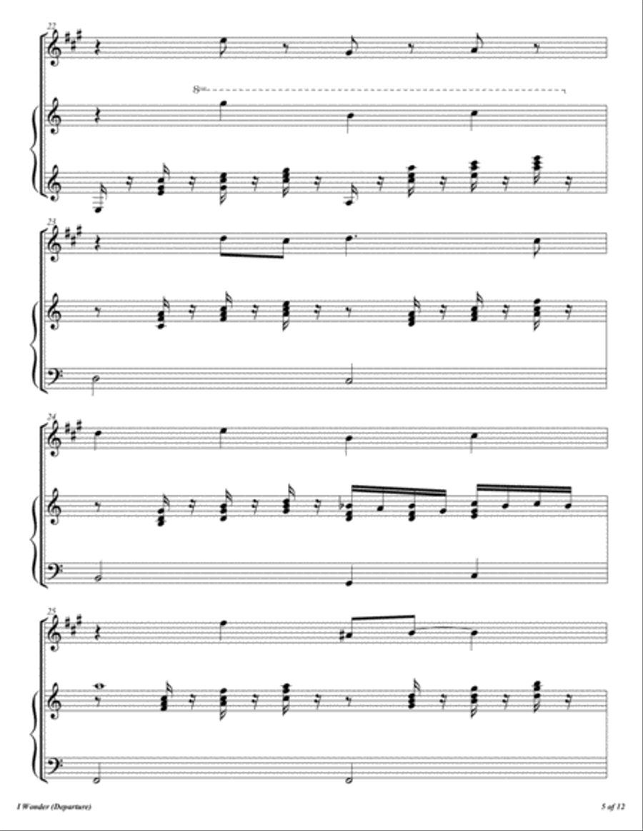 I Wonder Alto Saxophone scores gallery preview page 6