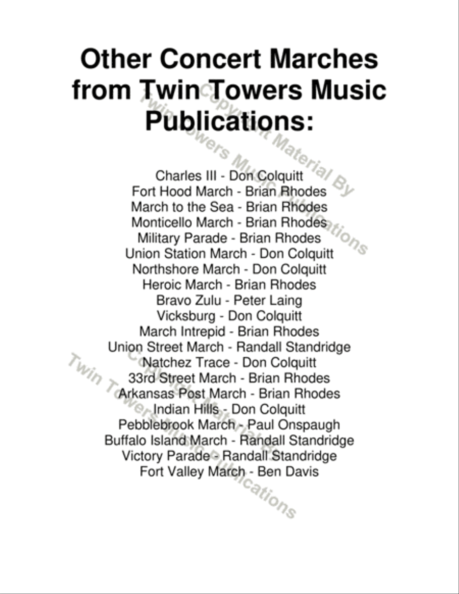 Twin Cities March Concert Band scores gallery preview page 21