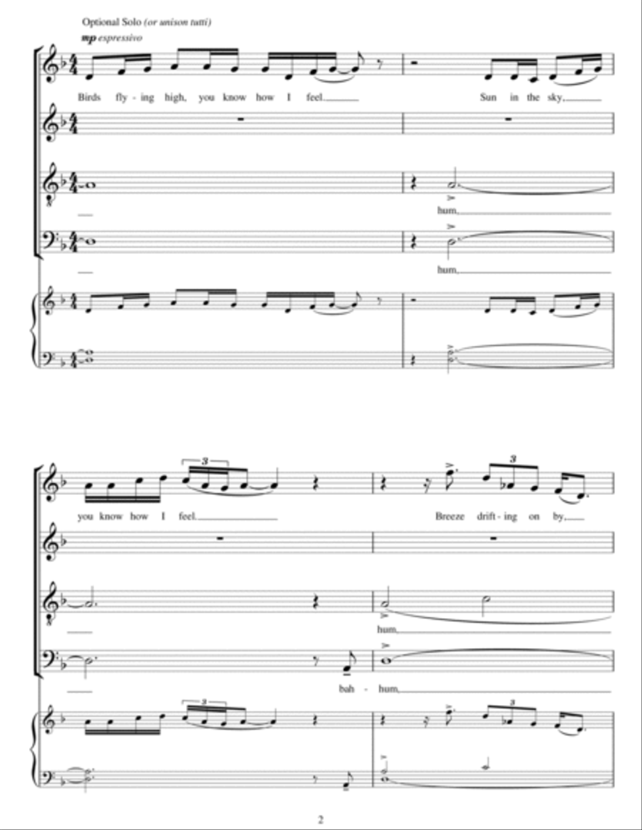 Feeling Good Feeling Good 4-Part scores gallery preview page 2