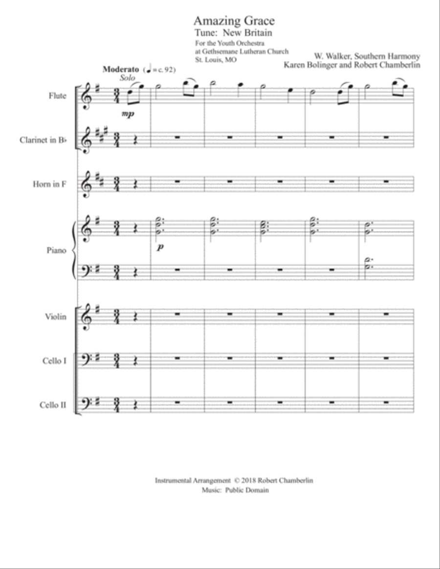 Amazing Grace Small Ensemble scores gallery preview page 2