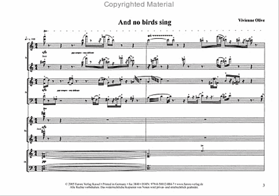 And no birds sing Harpsichord scores gallery preview page 2