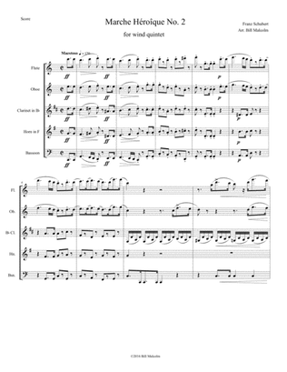 Marche Héroîque No. 2 for wind quintet