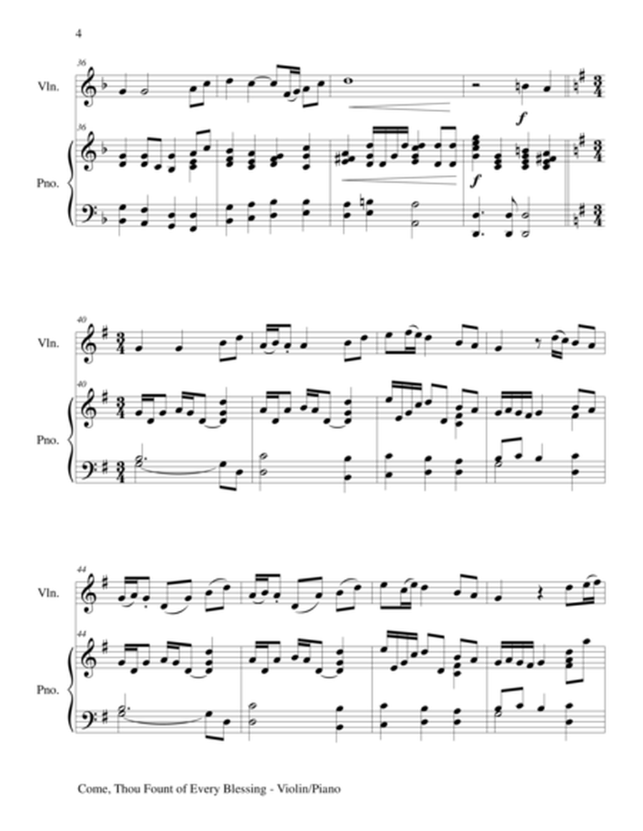 COME, THOU FOUNT OF EVERY BLESSING (Violin/Piano and Violin Part) image number null