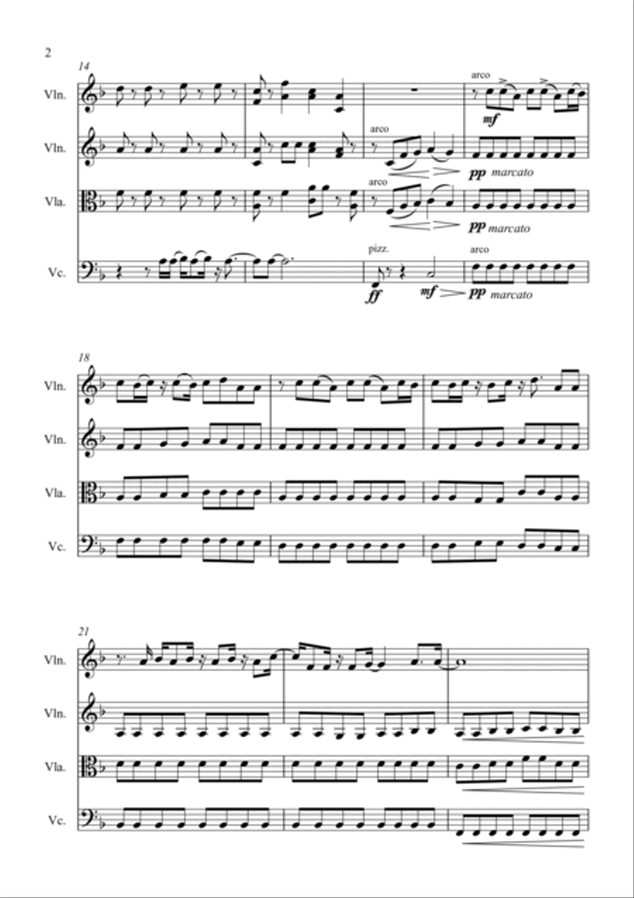 Just The Way You Are String Quartet scores gallery preview page 2