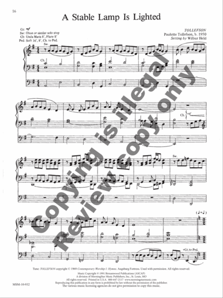 The Wilbur Held Organ Collection: A Centenary Edition Organ scores gallery preview page 7