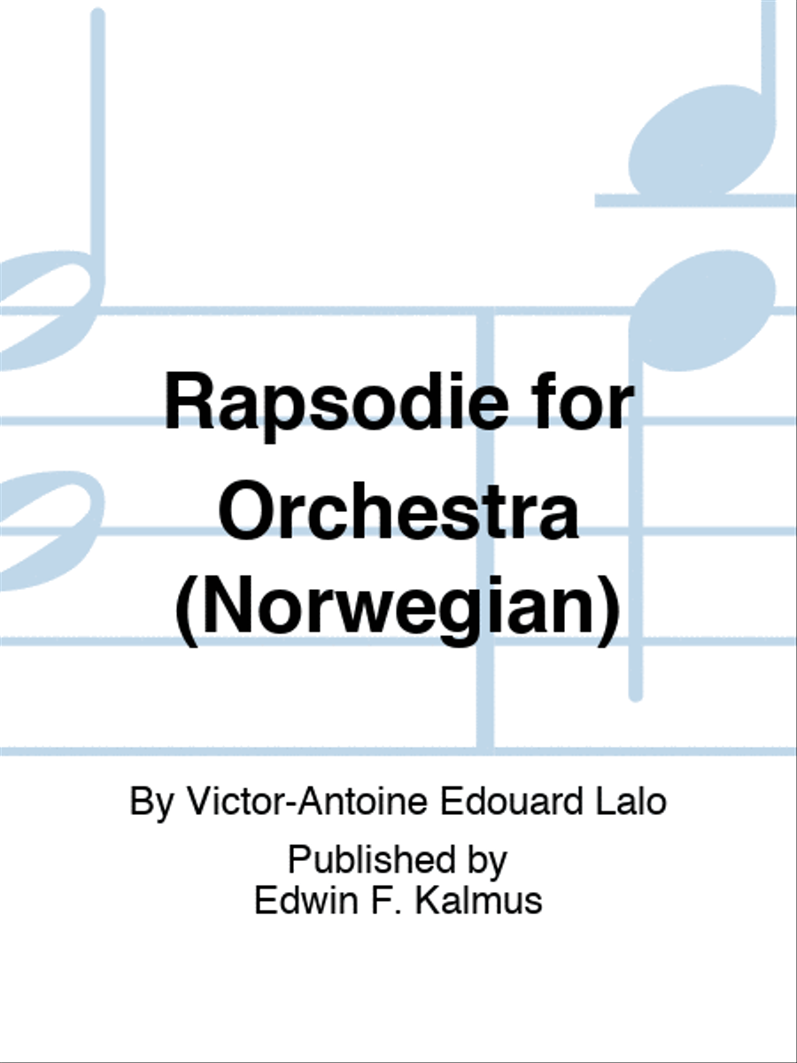 Rapsodie for Orchestra (Norwegian) Orchestra scores gallery preview page 1