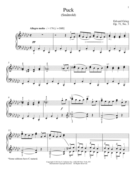 Puck (Smatrold), Op. 71, No. 3