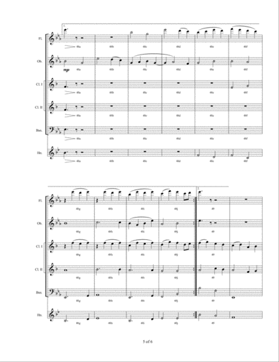 Here We Come (Woodwind Sextet) Small Ensemble scores gallery preview page 5