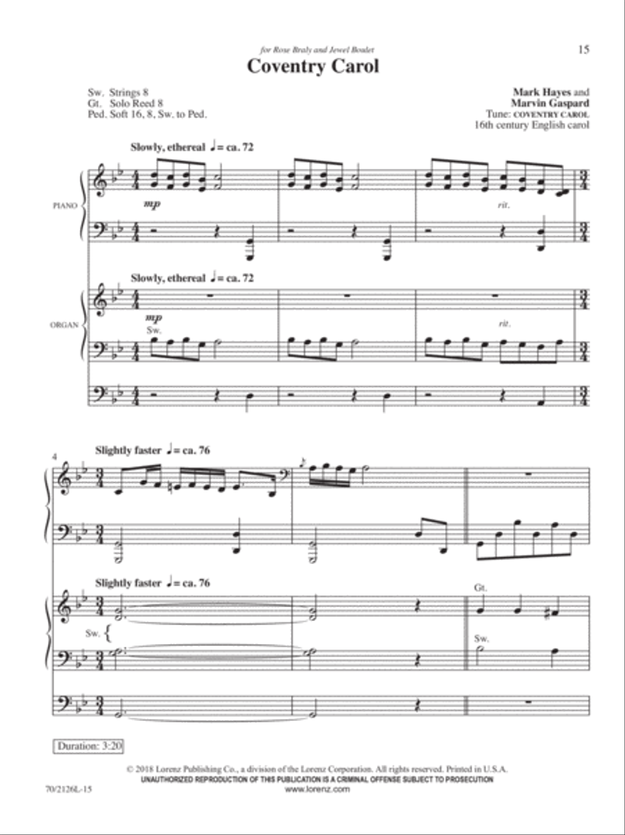 O God, Our Help in Ages Past Organ scores gallery preview page 3