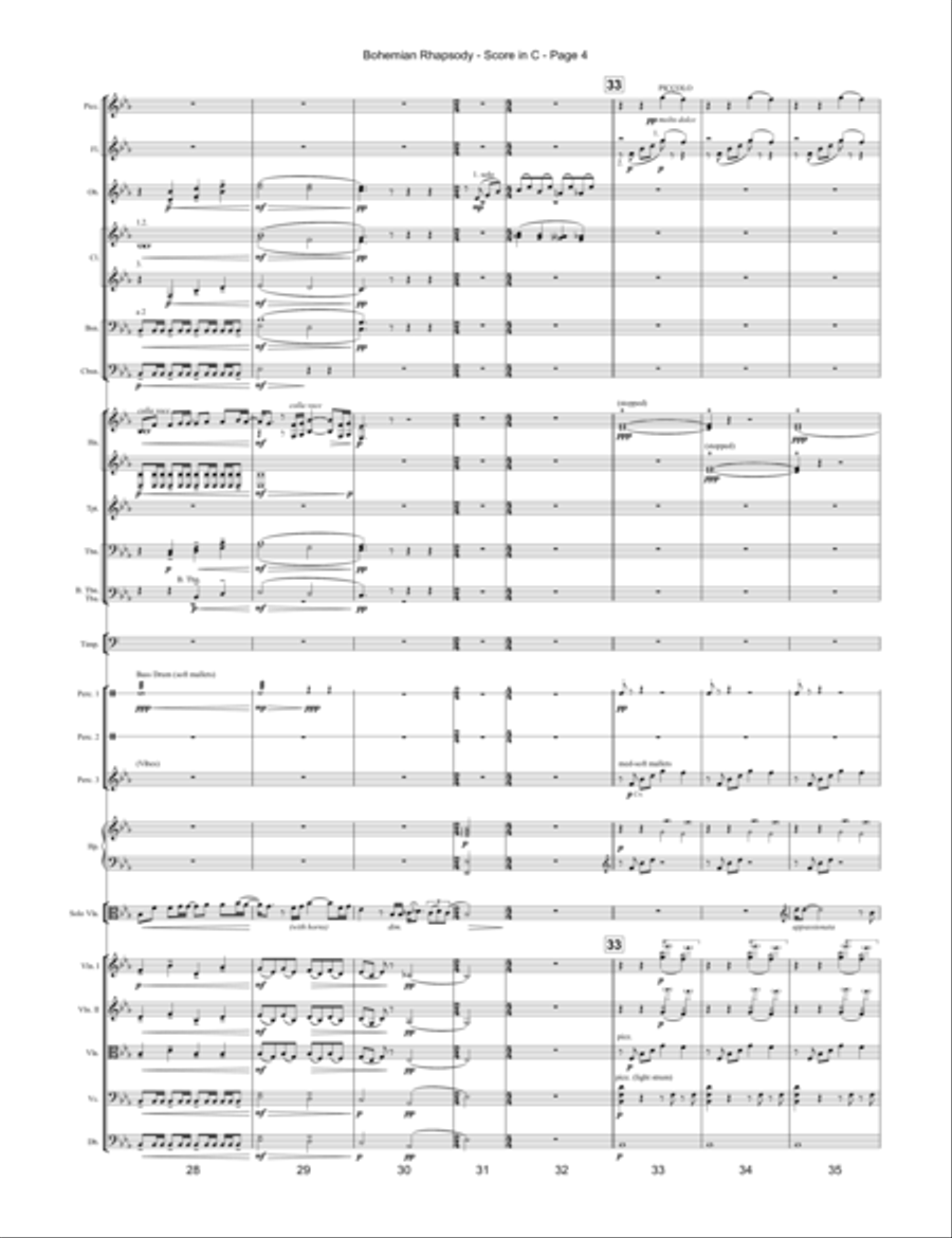 Bohemian Rhapsody Full Orchestra scores gallery preview page 6