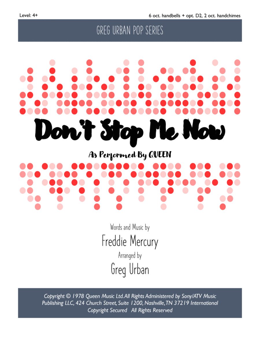 Don't Stop Me Now Handbell Choir scores gallery preview page 1