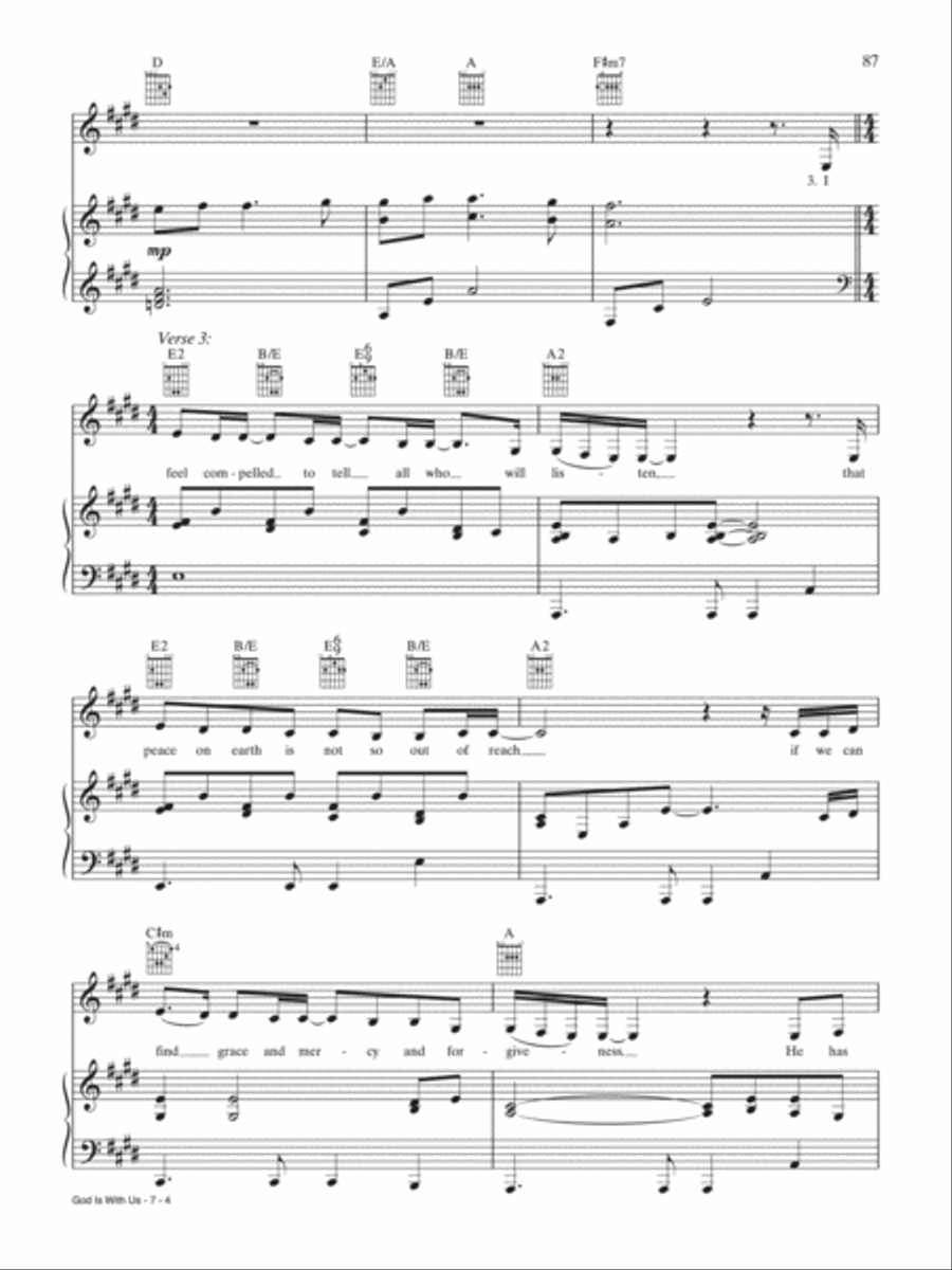 God Is With Us God Is With Us Piano, Vocal, Guitar scores gallery preview page 4