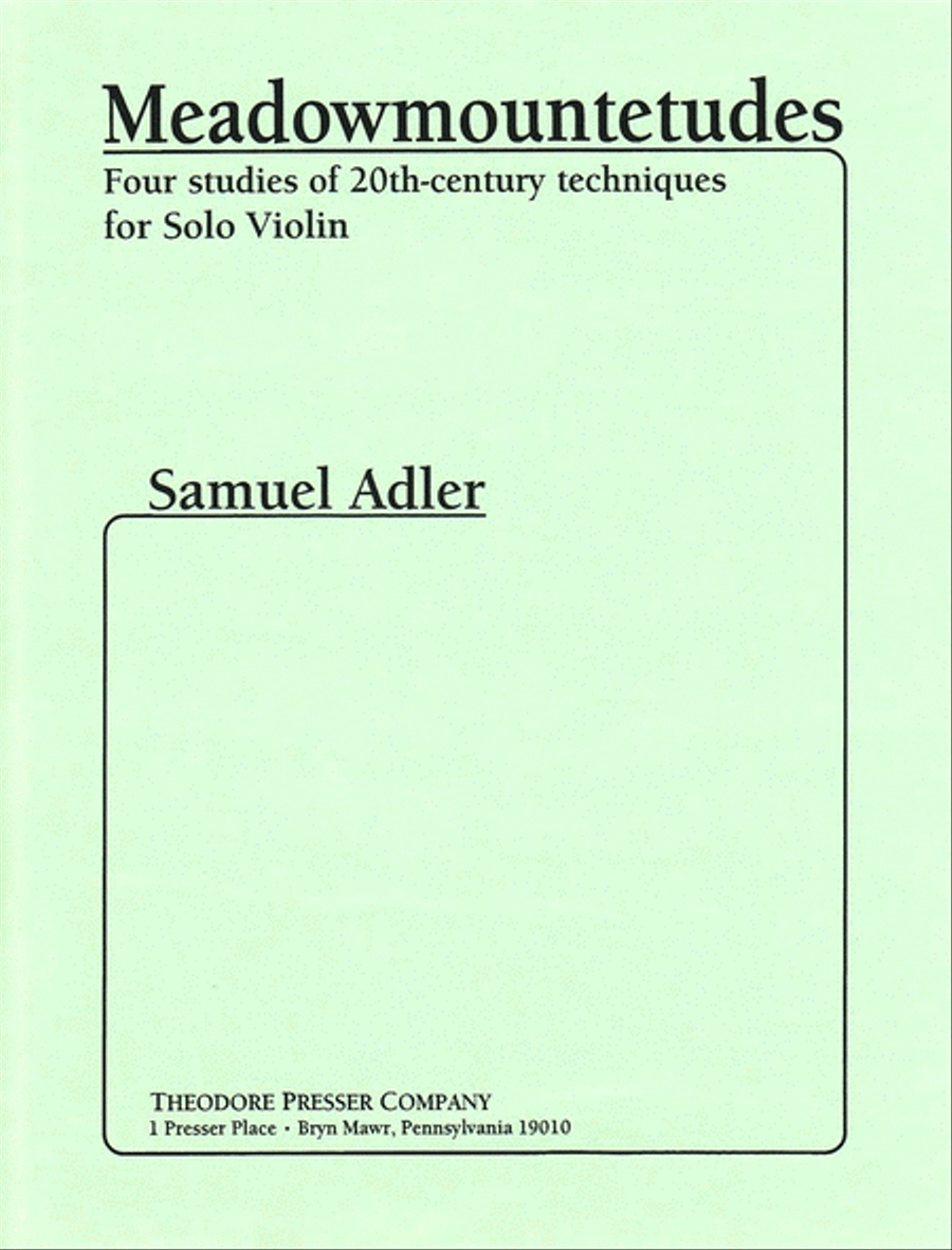 Meadowmountetudes Meadowmountetudes Chamber Music scores gallery preview page 1