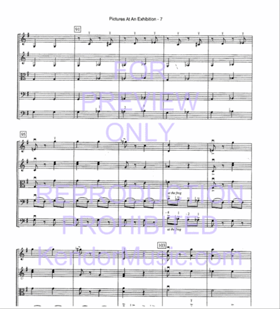 Pictures At An Exhibition String Orchestra scores gallery preview page 10