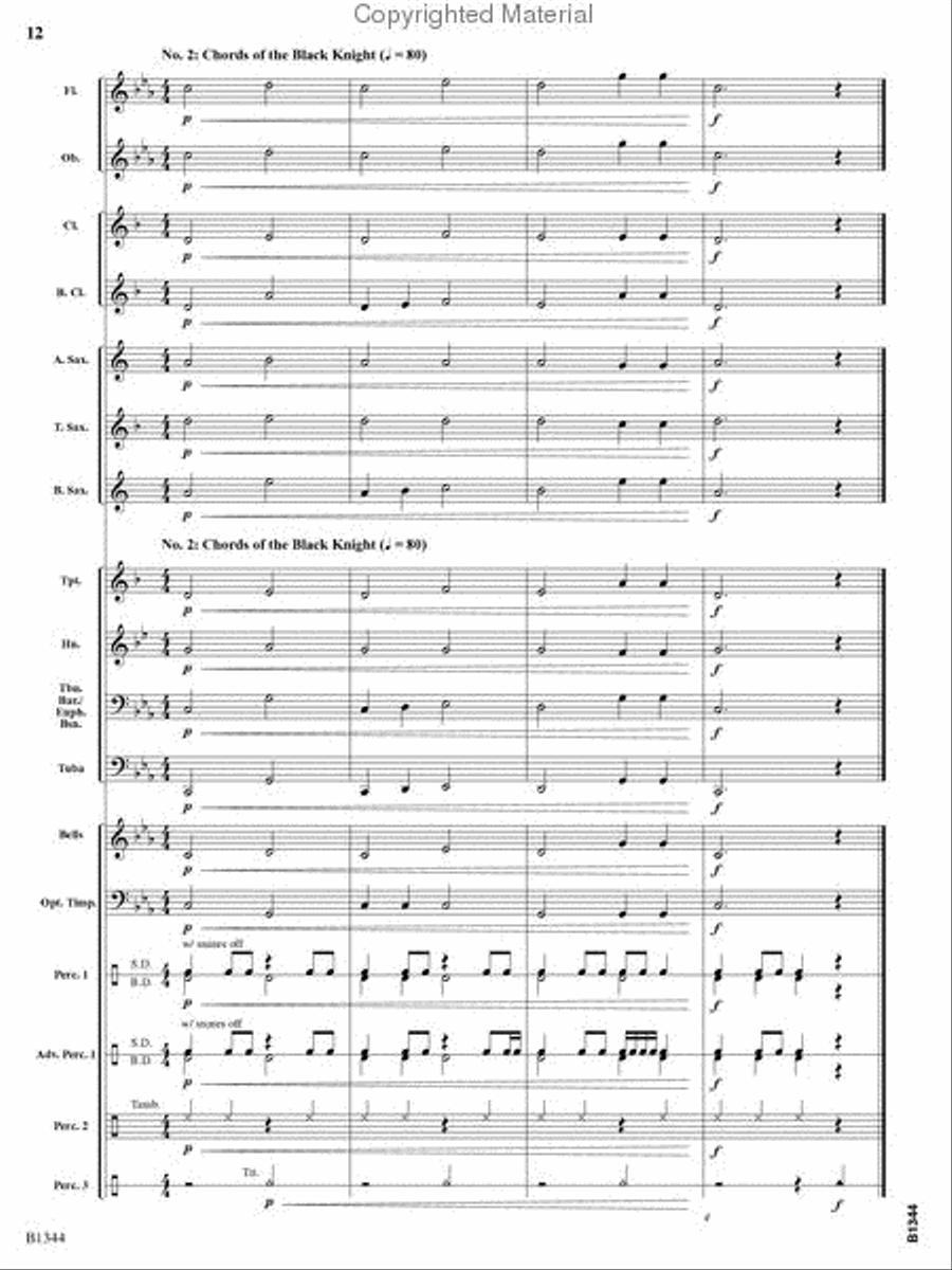 Quest of the Black Knight Concert Band scores gallery preview page 11