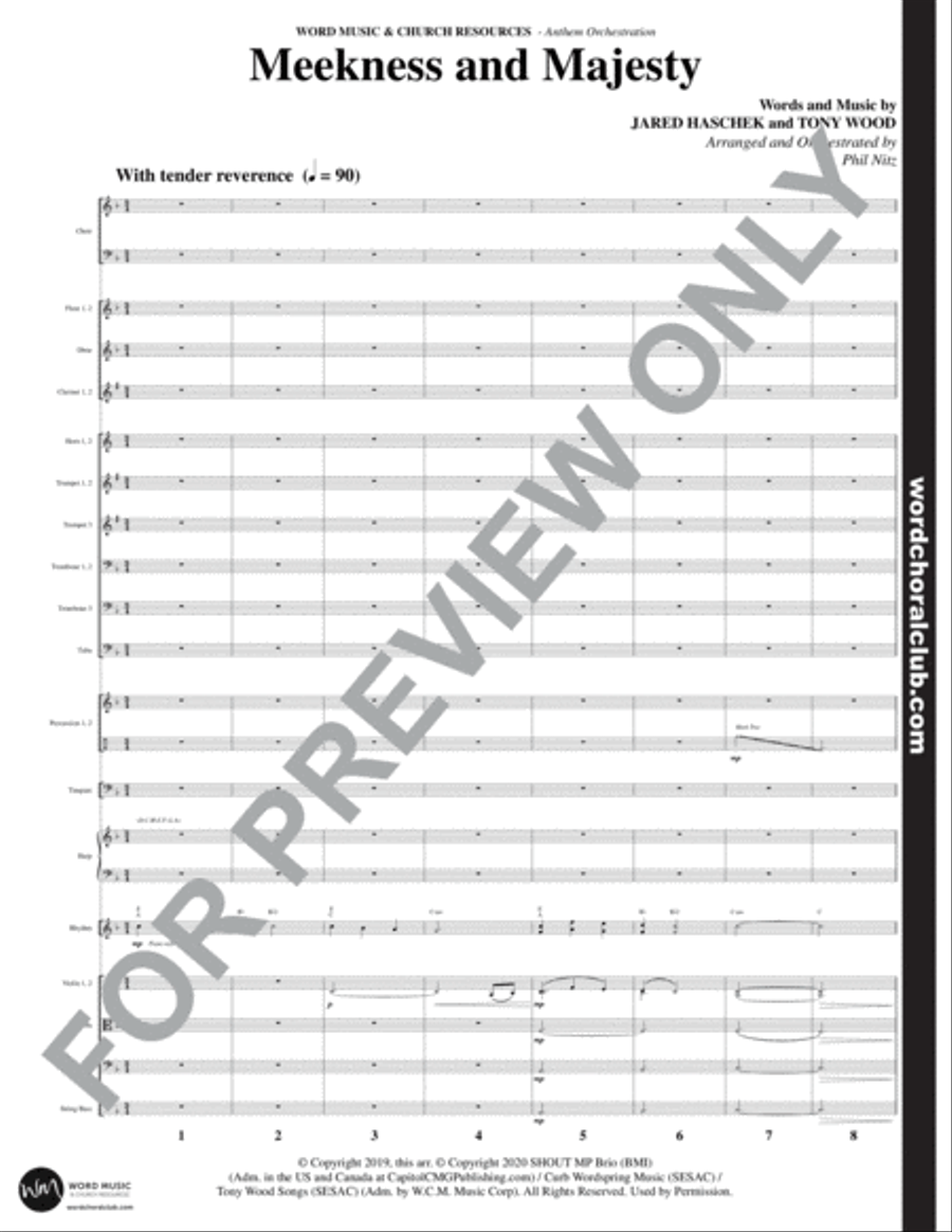Meekness and Majesty - Orchestration Choir scores gallery preview page 2