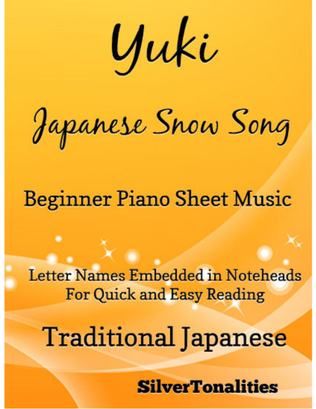 Book cover for Yuki Japanese Song Song Beginner Piano Sheet Music