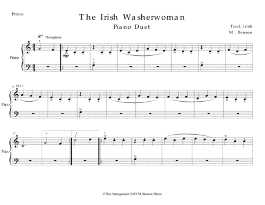 The Irish Washerwoman Piano Duet Piano Method scores gallery preview page 3