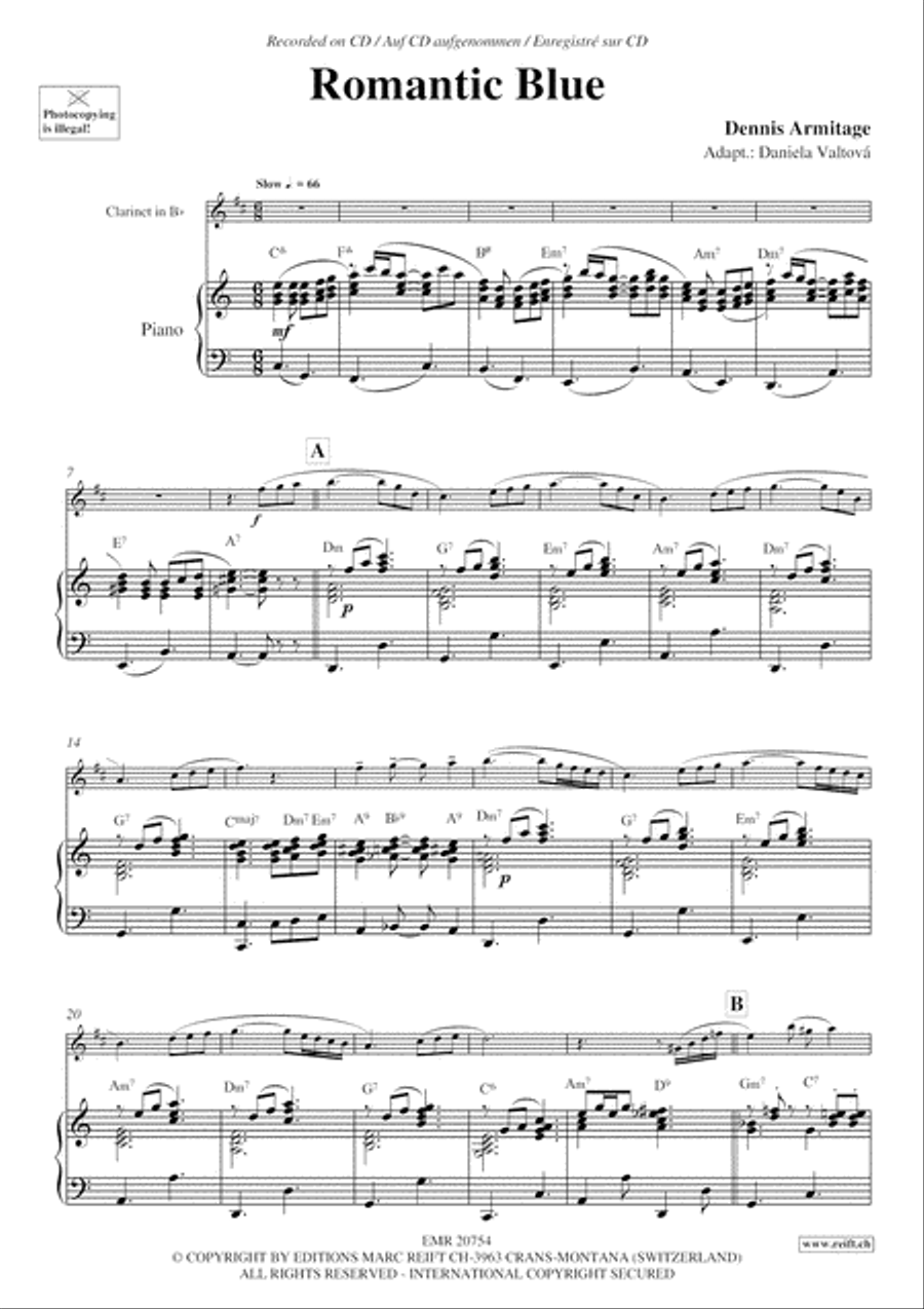 Romantic Blue Romantic Blue Clarinet Solo scores gallery preview page 4