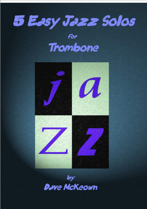 Book cover for 5 Easy Jazz Solos for Trombone and Piano