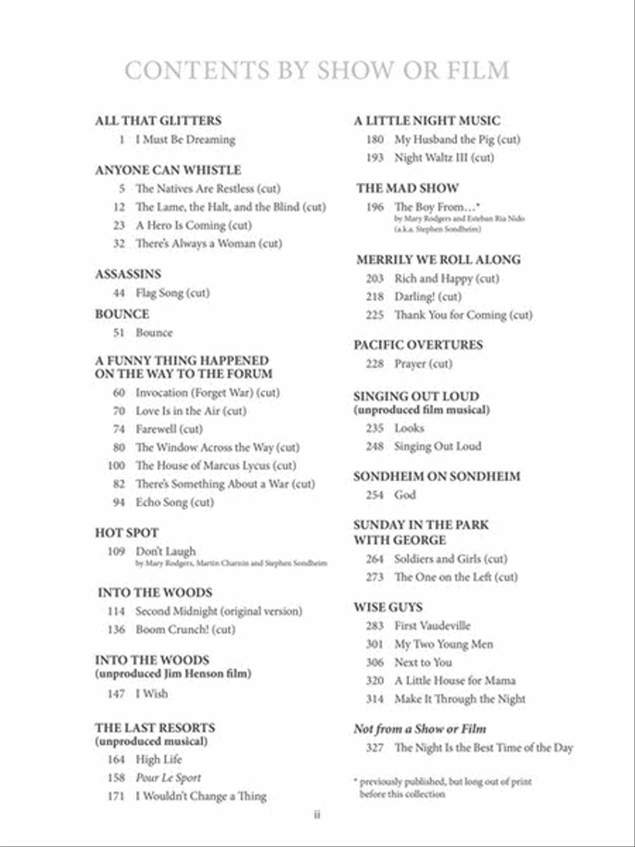 The Almost Unknown Stephen Sondheim Piano, Vocal scores gallery preview page 2