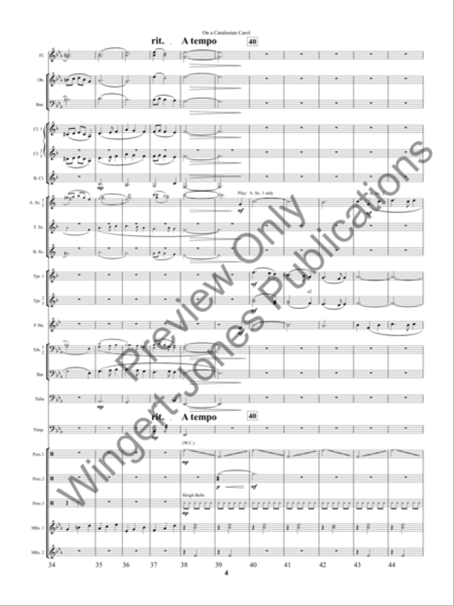 On A Catalonian Carol Concert Band scores gallery preview page 7