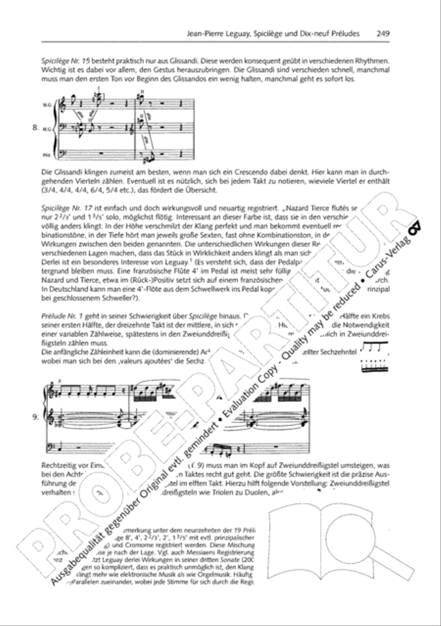 Orgelschule zur historischen Auffuhrungspraxis Organ Solo scores gallery preview page 250
