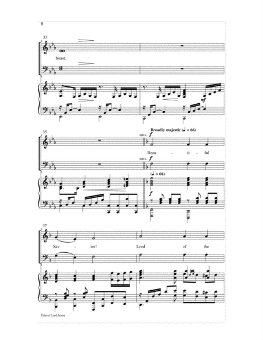 Fairest Lord Jesus Fairest Lord Jesus 4-Part scores gallery preview page 8